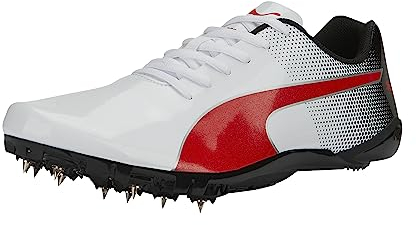PUMA Herren Evospeed Prep Sprint 3 Sneaker, White Black red, 43 EU