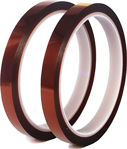 Hoerev Ruban Haute Température Transfert de Film Polyimide Ruban Thermique Aucun Résidu,2 Rouleaux 10mm x 33m