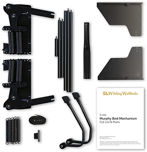 Wilding Wallbeds Murphy Bettmechanismus-Federhebe-Set (Universalgröße, passend für Kingsize, Queen, Full und Twin), robuste vertikale Wandhalterung, DIY-Wandrahmen, Hardware für Klappschrank