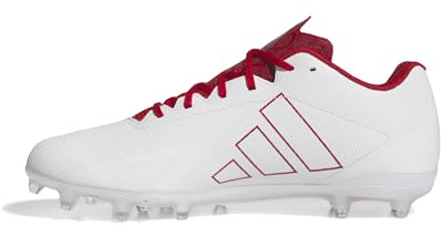 Adidas Men's Adizero Electric.2 American Football, White/Team Power Red/White, 10.5