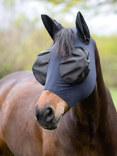LeMieux Bug Relief Half Mask - Navy Blue Medium