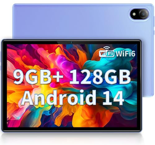 DOOGEE U10 Tablet 10.1 Pulgadas, WiFi 6 Android 14, 9GB RAM+128GB ROM, 1280 * 800 IPS, TÜV, Face ID, OTG, 5060mAh, Bluetooth 5.0, 8MP+5MP, Púrpura