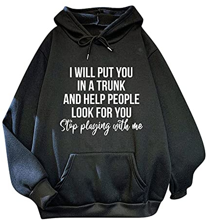 Sudaderas ligeras y holgadas para mujer, con capucha y forro de lana, a la moda, lisas, lisas, te pondré en un baúl y ayudaré a la gente a buscarte, sudaderas con capucha fresca con capucha Y2K,