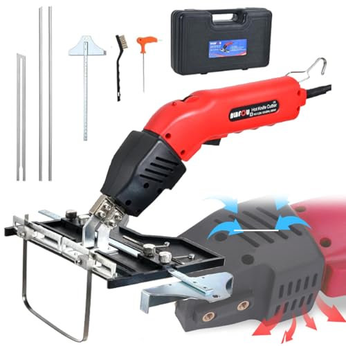 Ostreemaner Coupe-Mousse Électrique, Kit D'outils De Coupe À Couteau Chaud, Coupe-Mousse Électrique À Couteau Chaud - Refroidi par Air, Coupe-Mousse avec Rainurage/Rainure