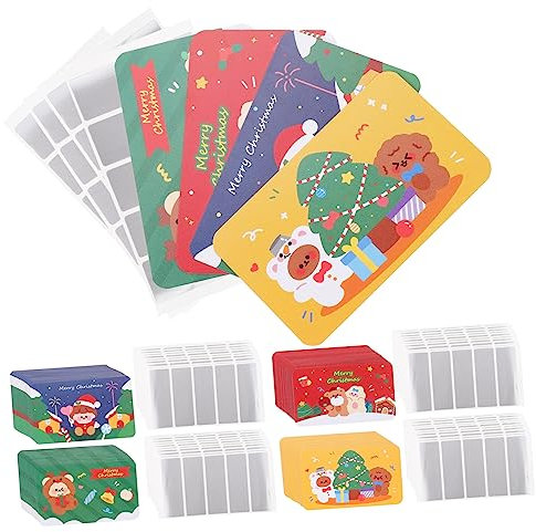 SEWACC 4 Sets Rubbelkarten Weihnachts-rubbelkarte Weihnachtsmuster Doppelseitiger Druck