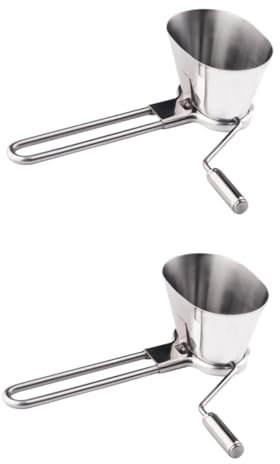 Amosfun 2 Pièces Outils de cuisine hachoir à viande manuel hachoir à légumes broyeur de légumes meuleuse à main légume à manivelle moulin à ail tondeuse à gazon coupe gazon râpe à