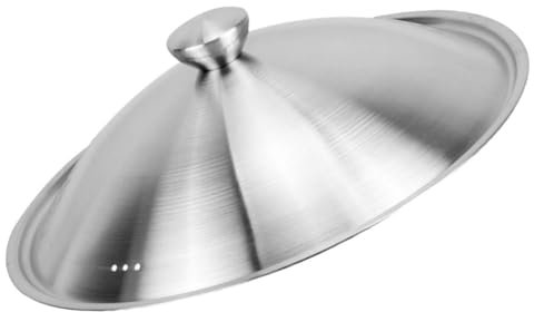 POPETPOP Edelstahl Steak Abdeckung Lebensmittel Schutz Spritzschutz Kuppelabdeckung Grill Frischhalte Servierkuppel Küchen Abdeckhaube Deckel