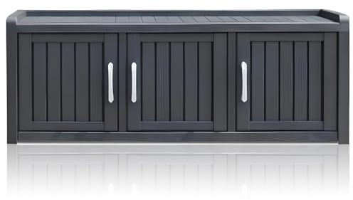 InTheMarket Große Aufbewahrungsbox für den Außenbereich mit abschließbarem Deckel – wetterbeständiges Harz oder Polypropylen – 118 l bis 880 l – wasserdichte Deckbox für Terrasse, Garten, Garage
