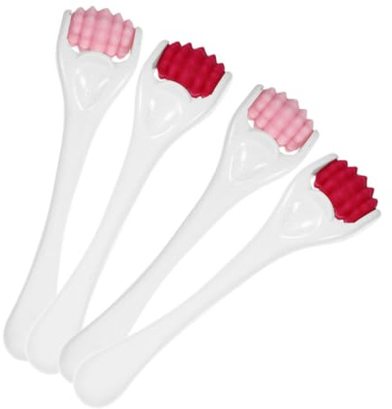 Anneome 4 Stück-pack Silikon Gesichtsmassageroller Kleiner Massagerolle Für Augenbereich Wiederverwendbar Leicht Und Robust Gesichtsroller Für Hauttypen Tragbar Für Zuhause Und Reisen