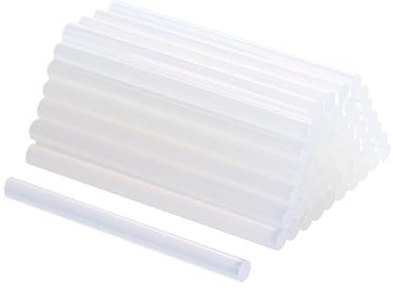 Lot de 50 bâtons de colle chaude – Convient pour le métal, le bois, le verre, le tissu, les travaux manuels, le bricolage et les réparations à domicile – Recharges de pistolet à colle – Mini bâtons