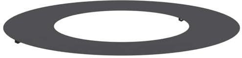 vidaXL geeignet für flachen Baumring Schwarz Ø40 / 70 cm Stahl, Garten & Terrasse, moderner Baum-Schutz, wetterfestes Outdoor-Dekor, Landschaftsgestaltung, Zubehör für den Garten