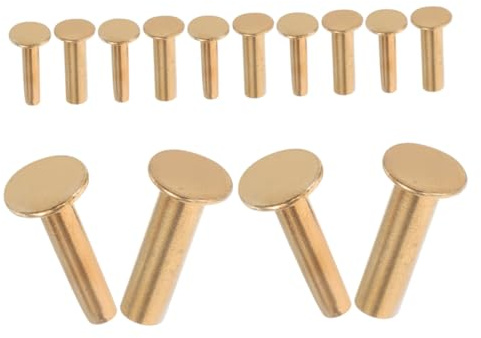 IMIKEYA 7 Pares de Pernos de Manija de Fijación de Cobre Dorado para Cuchillos de Chef, Accesorios DIY para Reparación y Montaje de Mango en Cocina
