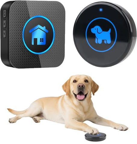 Campanello per cani, campanello wireless per addestramento al vasino, campane per cani per uscire fuori, campanello per cani da suonare per andare vasino, impermeabile IP55 portata 304,8 m (1
