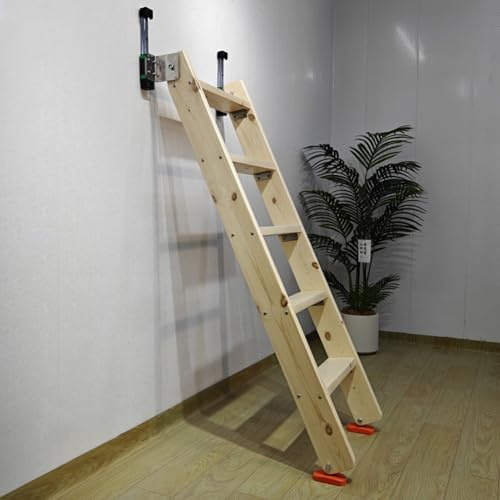 Scala retrattile per soffitta con guide in metallo, soluzione salvaspazio per seminterrato e uscita di emergenza dal pozzetto finestra, da appendere alla parete per un accesso stabile alla soffitta