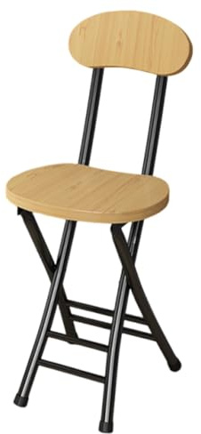 Sgabello pieghevole portatile con schienale, sedia da bancone da cucina, sala da pranzo, dormitorio, design stabile, altezza seduta 47 cm, mobili compatti e salvaspazio