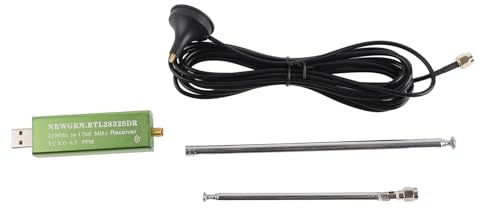 Receptor de Radio Digital Versión Mejorada portátil A300U Dab FM SDR RTL2832U R820T Banda Ancha de 25 MHz a 1760 MHz para Aficionados a la Radio Profesionales Aleación de Aluminio