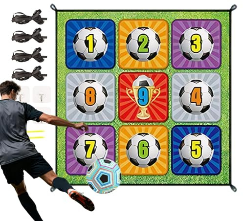 Fußball Wurfspiel - Interaktives Faltbare Flanell Matte mit Tore für und Jugendliche, Fußballschießspiel für Partys | Innen Außen Hof Haus Garten Patio