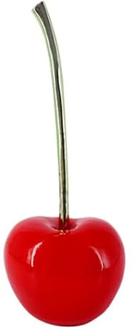 SIGNES GRIMALT Dekofigur Kirsche 33 cm - Moderne Skulptur aus Kunstharz rot glänzend - Deko-Objekt Design - 12,5 x 12 x 33 cm