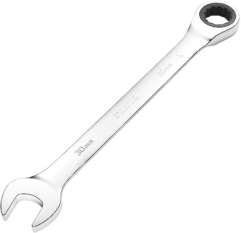 Draper 31026 Hi-Torq Llave combinada de trinquete métrica, 30 mm, azul