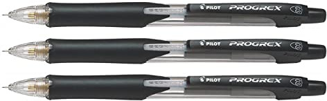 PILOT Progrex Druckbleistift, umweltfreundlich, 0,3 mm, Schwarz, 3 Stück