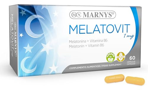 MARNYS Melatovit Melatonina y Vitamina B6 para Conciliar el Sueño 60 Cápsulas, 60