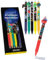 Online magiXX, 6x Radierstift Fun Cool I Gelschreiber blau radierbar mit 0,7mm Strichstärke I Tintenroller zum Schreibenlernen, Büro I kompatibel mit Frixion Mine I Radierbarer Kugelschreiber