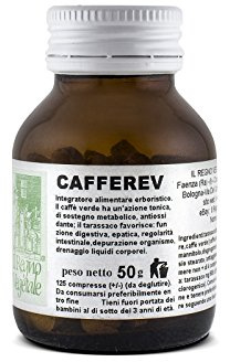 CAFFEREV 125 Compresse con Estratto secco di Caffè Verde Prodotto Italiano Made In Italy Vegan Dimagimento Snellimento Riduzione Apporto Calorico