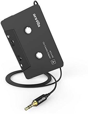 Arsvita Car Audio Cassette to Aux Adapter 3.5 mm Auxillary Cable Tape Adapter