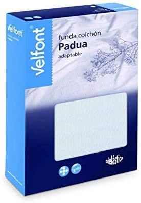 Velfont Funda de colchón elástica Padua Blanca (105 cm)