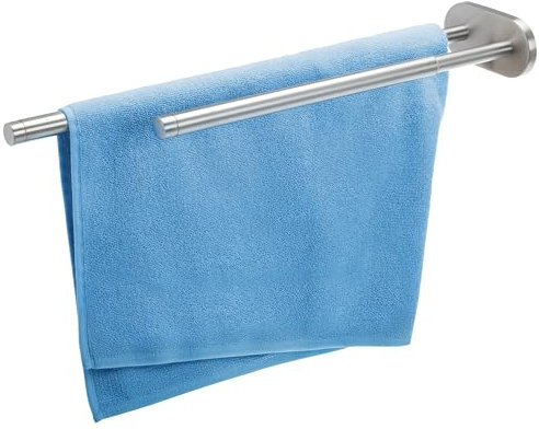 bremermann Bad-Serie Piazza - Handtuchhalter 2-armig, Handtuchstange stufenlos ausziehbar, passend für Handtücher und Gästetücher, aus Edelstahl matt