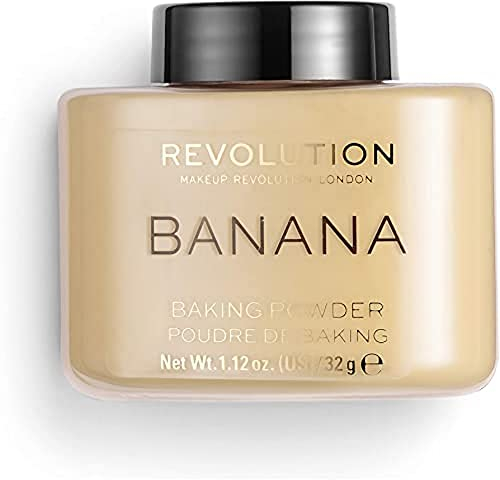 Revolution Beauty London, Loose Baking Powder, Prolongs Makeup Wear, Setting Banana, For Medium Skin tones, 32g
