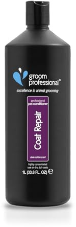 GROOM PROFESSIONAL Coat Repair Conditioner - Pflegespülung für Hunde - Reparierende Conditioner für Hunde mit Geschädigtem Haar - Perfekt für Trockene & Juckende Haut - Macht das Fell Weich, 1 Liter