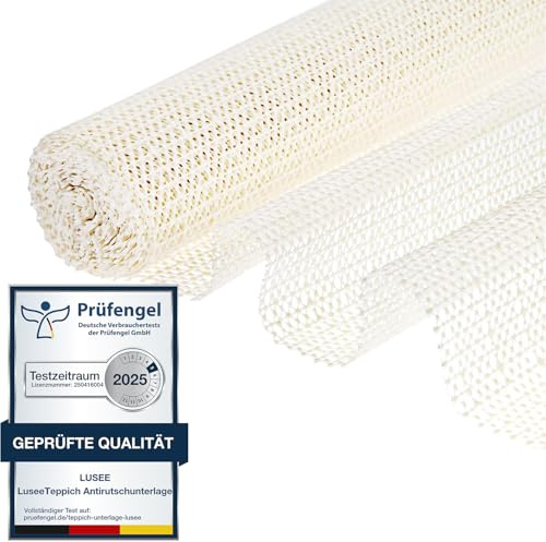 LUSEE Sottotappeto Antiscivolo 100x200cm in PVC, Rete Sotto Tappeto per Moquette, Cassetti, Ripiani, Materasso, Divano, Multiuso Tagliabile Lavabile