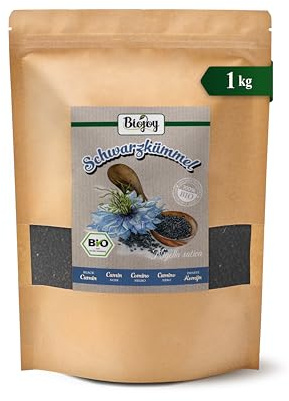 Biojoy Cumin noir BIO (1 kg), séchés et entières, Graines de cumin noir (Nigella sativa)