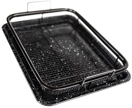 Pep Pans Plat de cuisson au four antiadhésif en et avec kit panier de friture en deux pièces