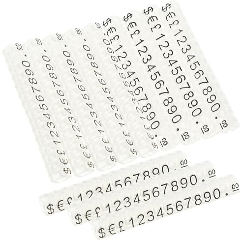 Warmhm 20 StüCk Preisetiketten WüRfel Verstellbare Preisanzeige FüR Schmuck Transparent Mit Schwarzschrift Ideal FüR VerkaufsstäNde