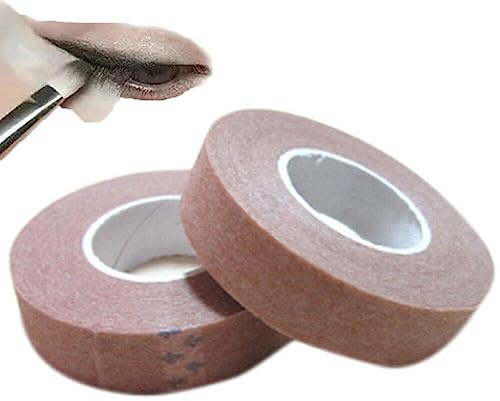 Lipfer Cinta Adhesiva 2 Rollos Auto Adhesivo Cinta Adhesiva Pegatina De Cinta Adhesiva para Delineador De Ojos Transpirable Extensiones De Cinta De Ojos Suministros De Maquillaje De Ojos