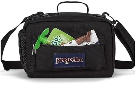 Jansport Unisex Erwachsene The Carryout Federtasche, Schwarz und silberfarben