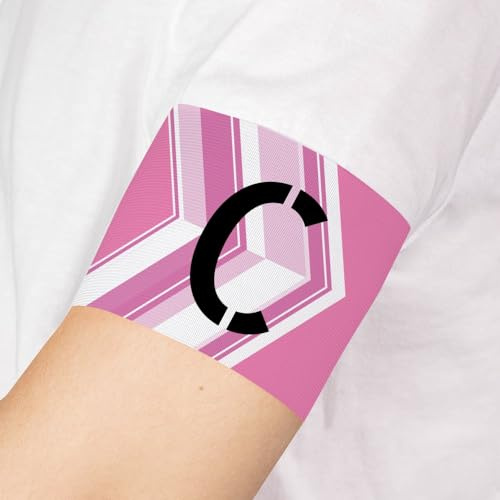 Wanapix | Kapitänsbinde Personalisierte | Armbinde mit Wappen/Name/Foto | Armband für Fußball/Sportarten | Elastic - 26 x 6,5 cm (Kleinkind) | Rosa
