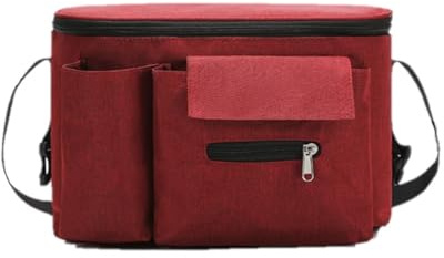 Nuevo Bolso Organizador Carrito, Bolso Carro Bebé Organizador Impermeable para el Cochecito del Bebé, Mochila Bolso Carrito Bebé Diseño Universal (rojo)