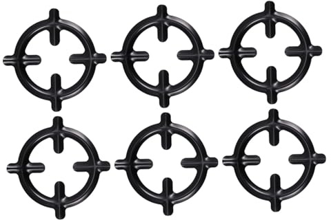 Grille de Brûleur en Fer Noir 6 Pièces pour Petites Casseroles | Polissage de Surface, Équilibre des Petites Casseroles ou Poêles, Usage Restaurant et Plaque de Cuisson