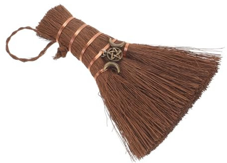 Cabilock Mini Escoba Colgante De Bruja para Decoración De Halloween Accesorio Elegante y Detallado para Fiestas y Eventos