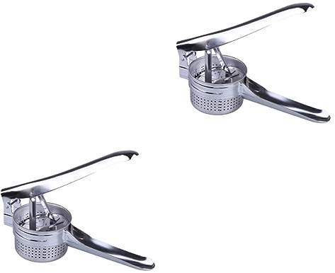 Potato mashers, Potato Ricer Stainless Steel Potato Presser Potato Ricer Musher Crushing Mill Mashed Potatoes (Color : As Shownx2pcs, Size : Mediumx3pcs)