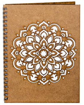 Terminkalender A5 personalisiert DIN Lemn - Mandala Tip Floare
