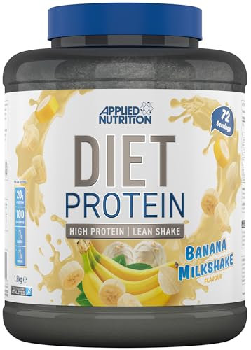 Applied Nutrition Diet Whey - High Protein Powder Supplement, Low Carb & Sugar, for Weight Management with CLA, L Carnitine, Green Tea (1.8kg - 72 Servings) (Banana Milkshake)
