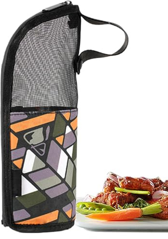 Sac de transport de couverts de camping, sac de vaisselle de camping - Sacs d'argenterie de voyage,Sac à fermeture éclair, porte-ustensiles, étui de rangement pour paille, cuillère, fourchette, baguet