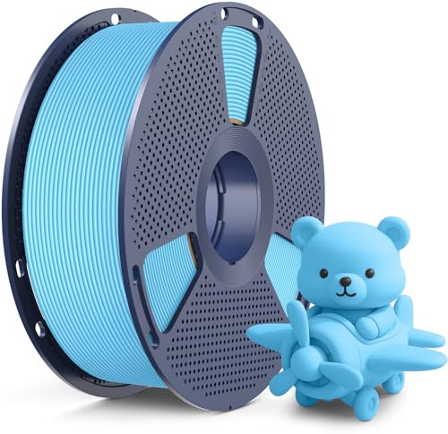 SUNLU High Speed Matte PLA Filament, Glattes mattes PLA 3D Druckerfilament, 600mm/s schneller 3D Druck trifft auf Robustheit, 1KG Spule, matte pla Himmelblau