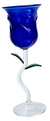 GRIRIW Verre à Cocktail Rose Original Verre Élégant Décoratif Pour Fête Et Bar Design Fleur Naturelle Cadeau Pour Amis Et Famille Raffiné Et Unique