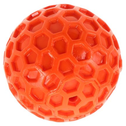 CLISPEED Pelota Chirriante para Perros Juguete Masticable de Goma Resistente Balones de Juguete para Perros Diseño de Panal Uso Interiores y Exteriores