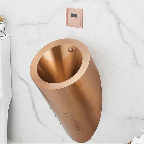 GFXYQPDNV Wall Mounted Trough Urinal,Commercial Flushing Urinals, Men's Public Toilet Stainless Steel Urinals with Drain Pipe, for Bathrooms, Hotels, Shopping
